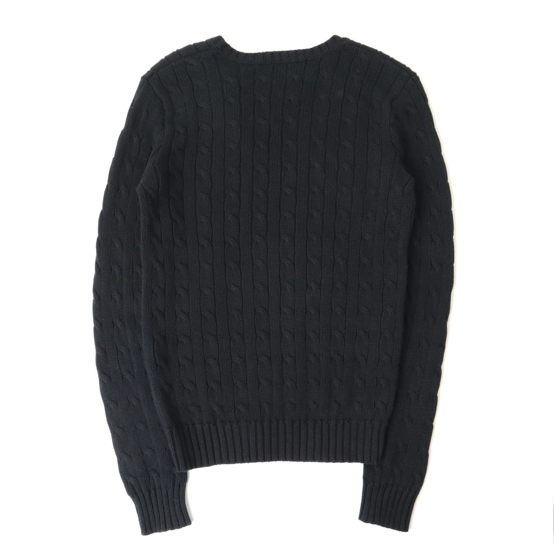 폴로 랄프로렌 블랙 브이넥 케이블 니트 상품이미지5