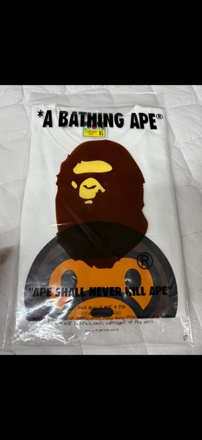 베이프 빅 베이비 마일로 티셔츠 화이트 XL 새상품 상품이미지2