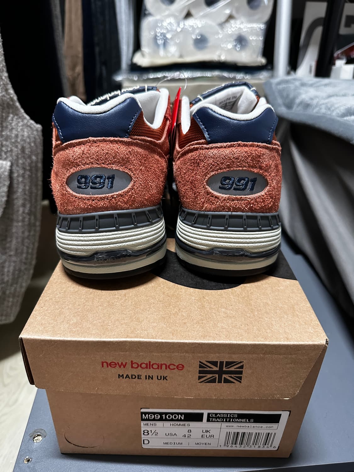 뉴발란스 991 오렌지 265사이즈 판매합니다 상품이미지4