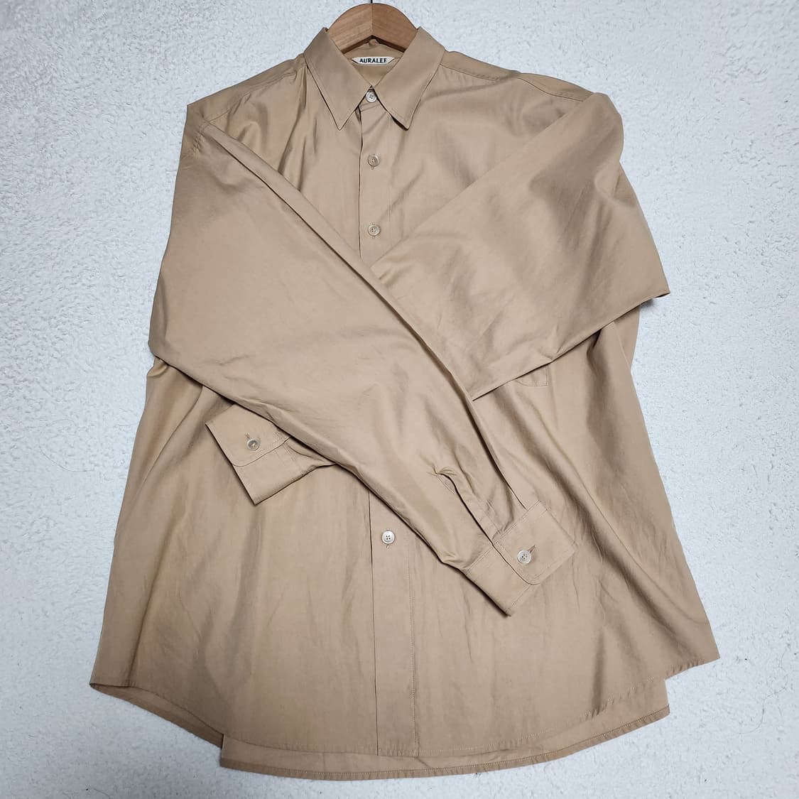 오라리 워시드 핀스 트윌 셔츠 5사이즈 상품이미지2