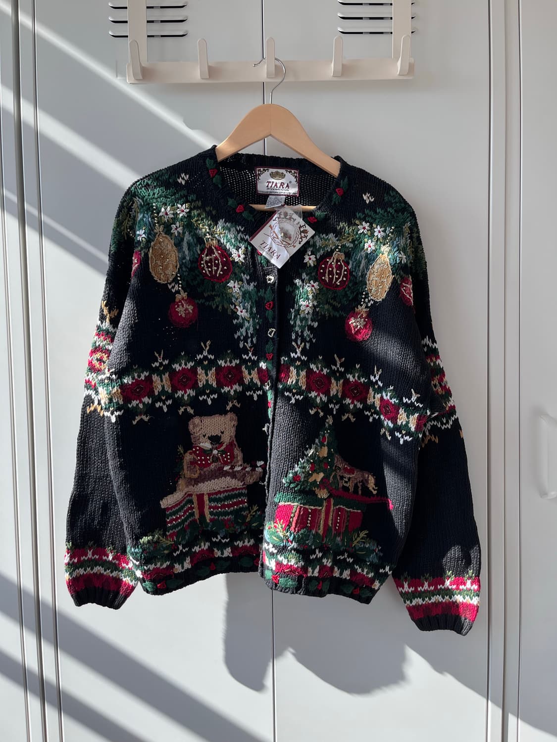 Tiara 티아라 크리스마스 곰인형 니트 가디건 (새상품) 상품이미지3