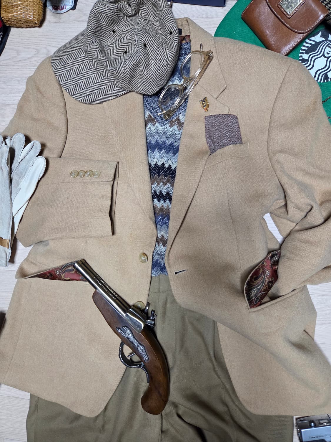 POLO RALPH LAUREN 자켓 블레이저 베이지 페이즐리 상품이미지6