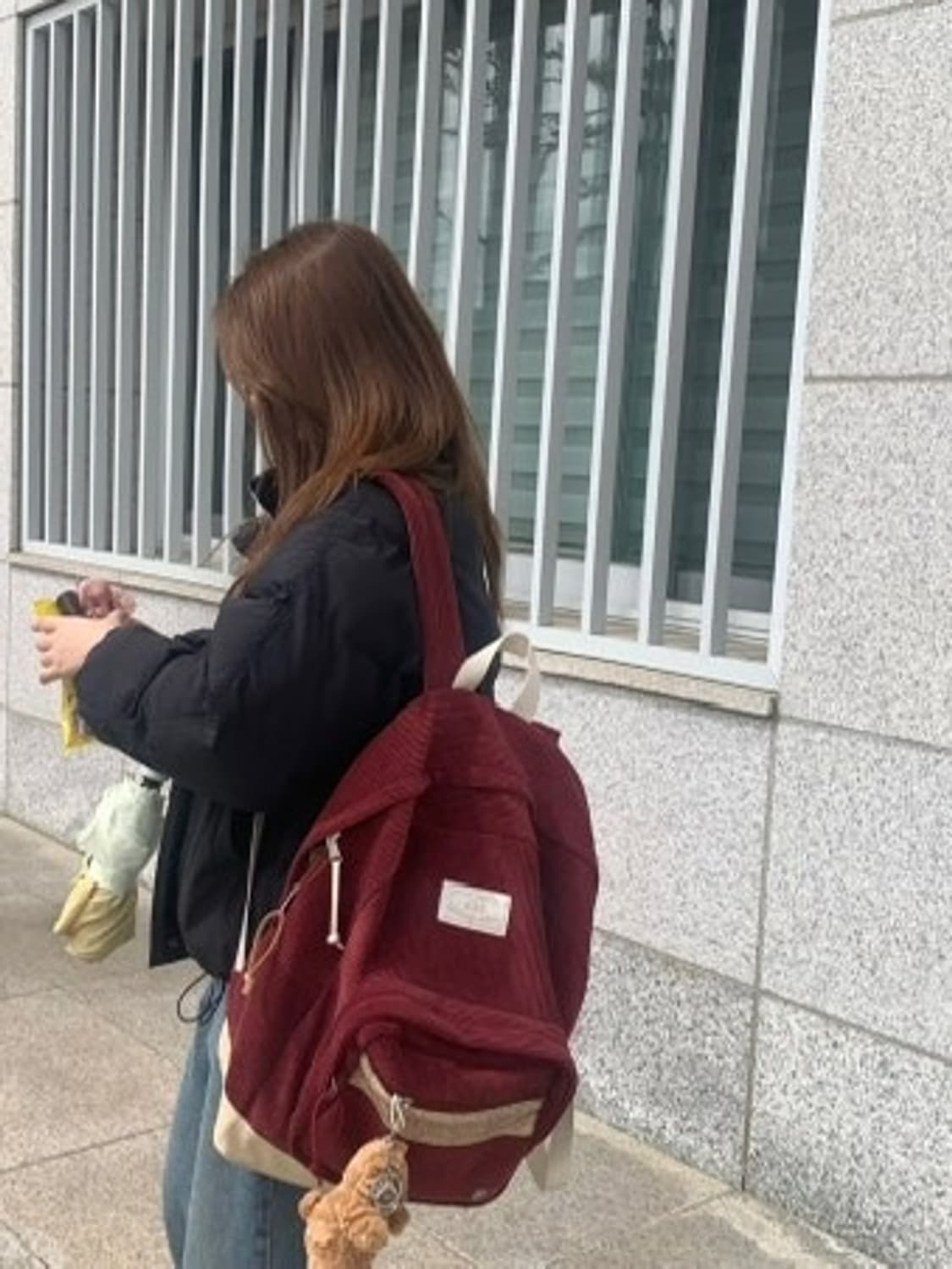 오부니 본 보야지 백팩 버건디 (사진 속 키링 2개 포함 가격) 상품이미지2