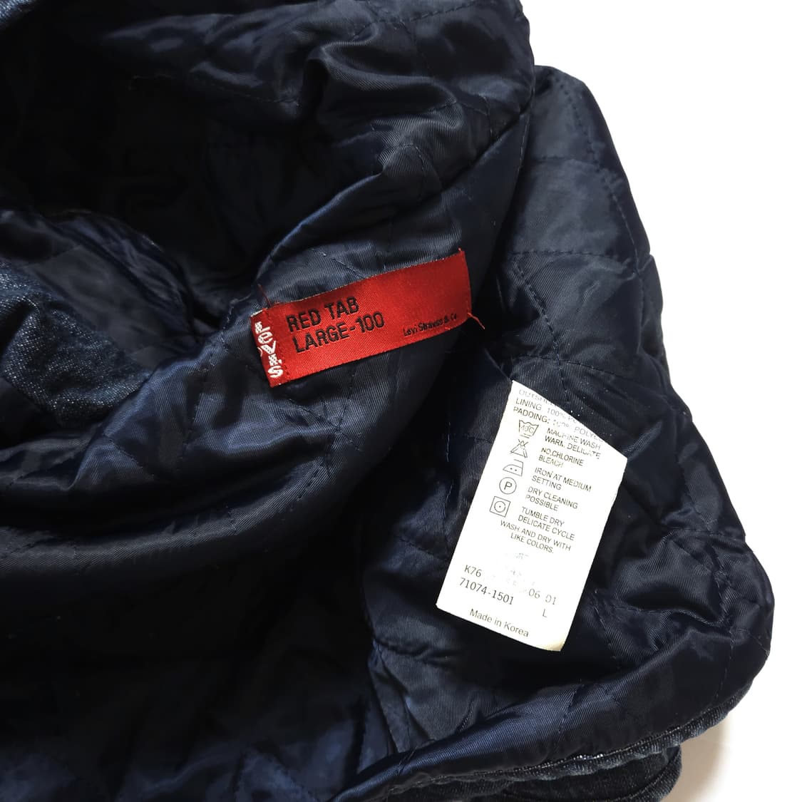 00s 리바이스 Levis 워싱 데님 파카 야상 자켓 상품이미지7