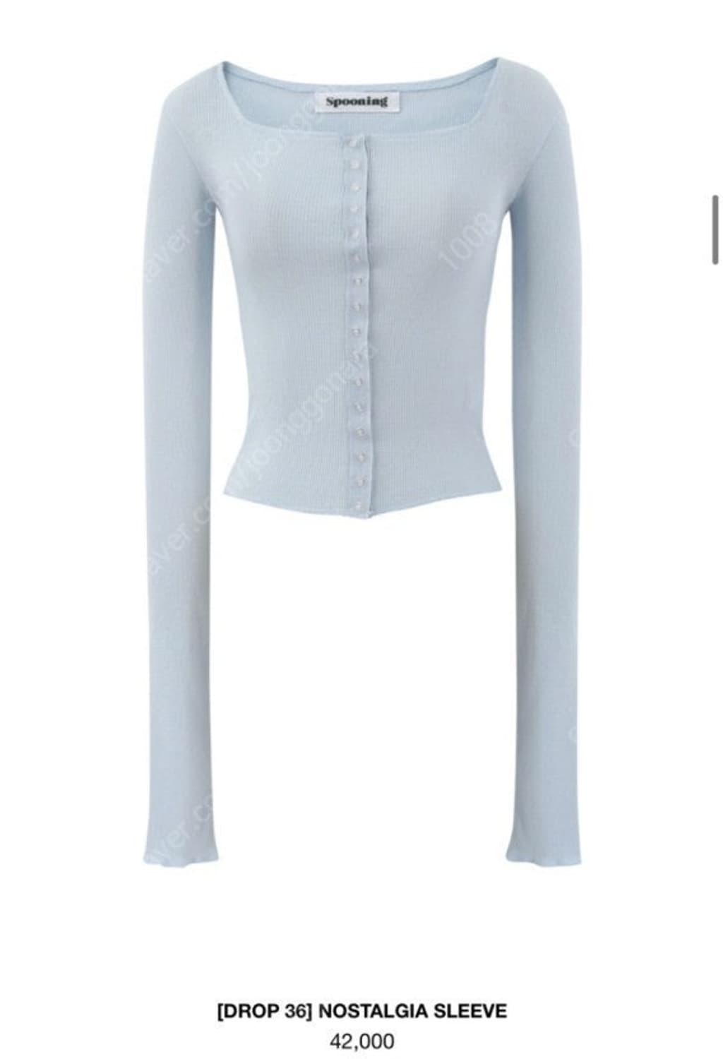 스푸닝 글로니 노스텔지아 가디건 버튼 스퀘어넥 가디건 상품이미지1
