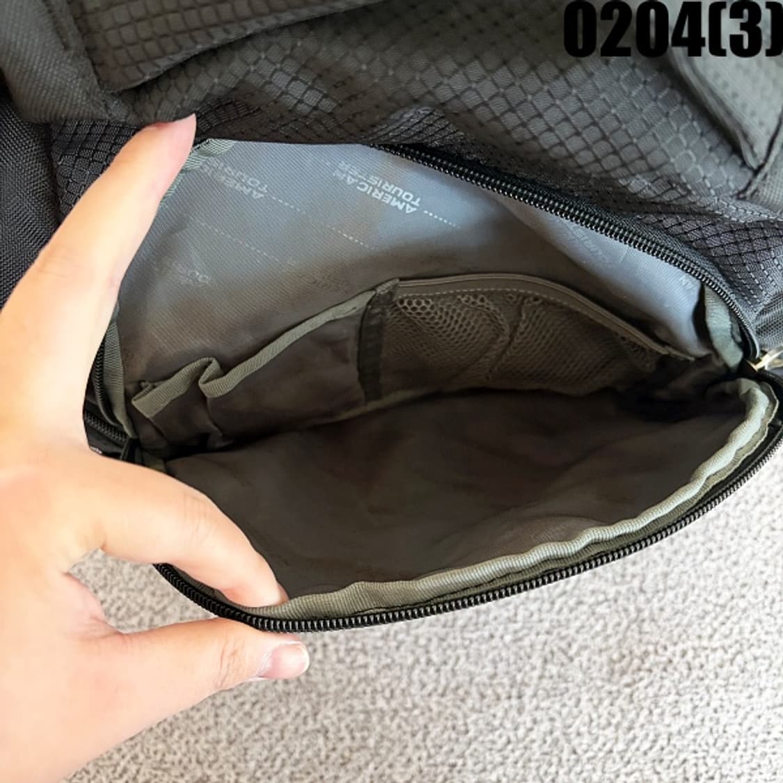 [실측확임] 아메리칸투어리스트 블랙 백팩 가방 (지퍼끈X) 0204(3) 상품이미지3