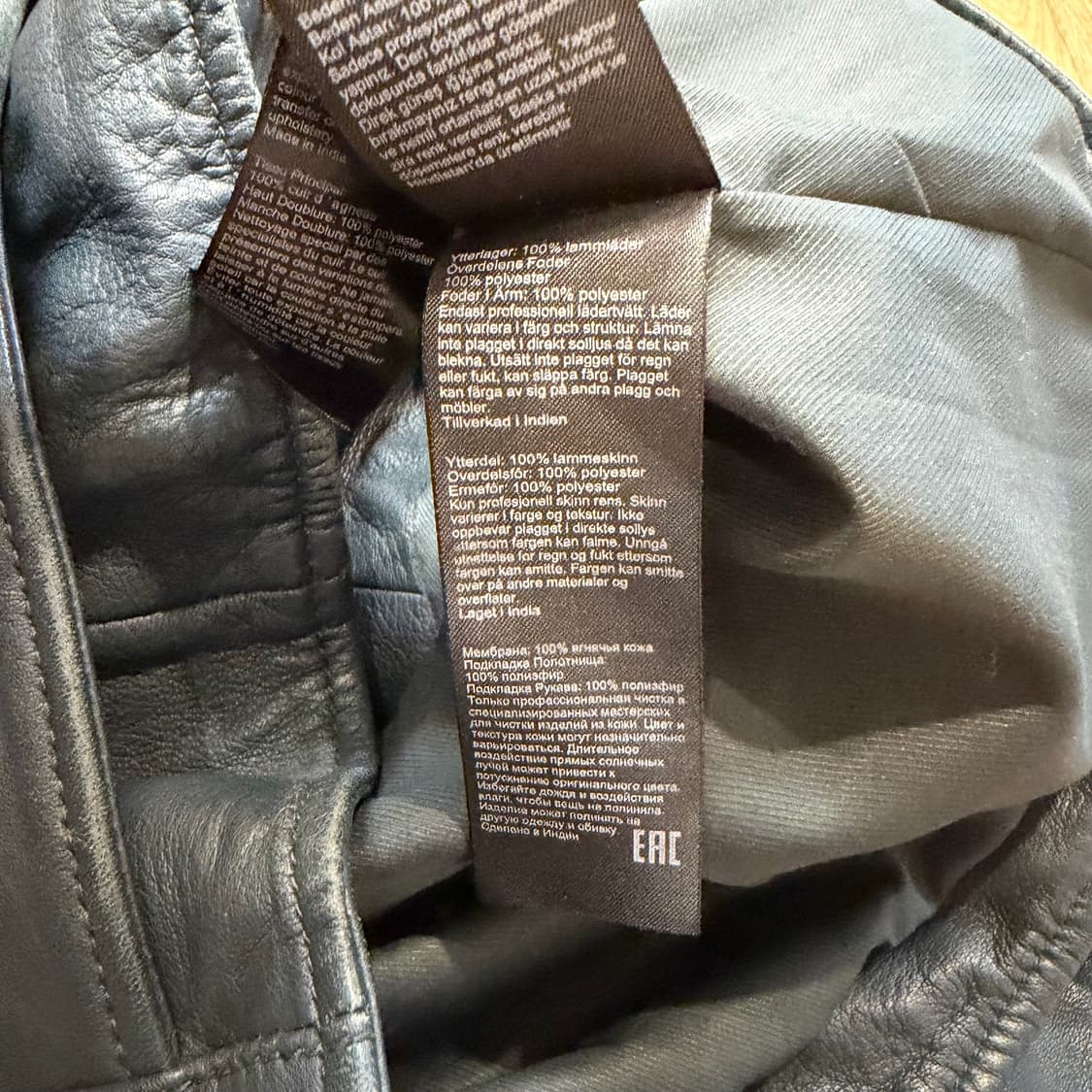 올세인츠 램스킨 발펀 바이커 자켓  상품이미지5