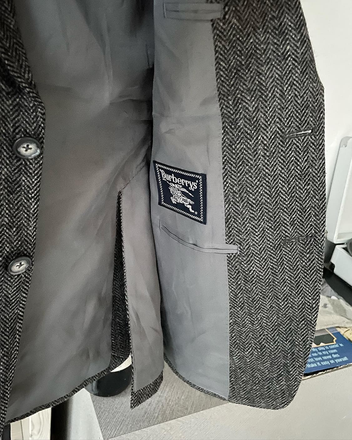 버버리 헤링본 울 자켓 상품이미지7