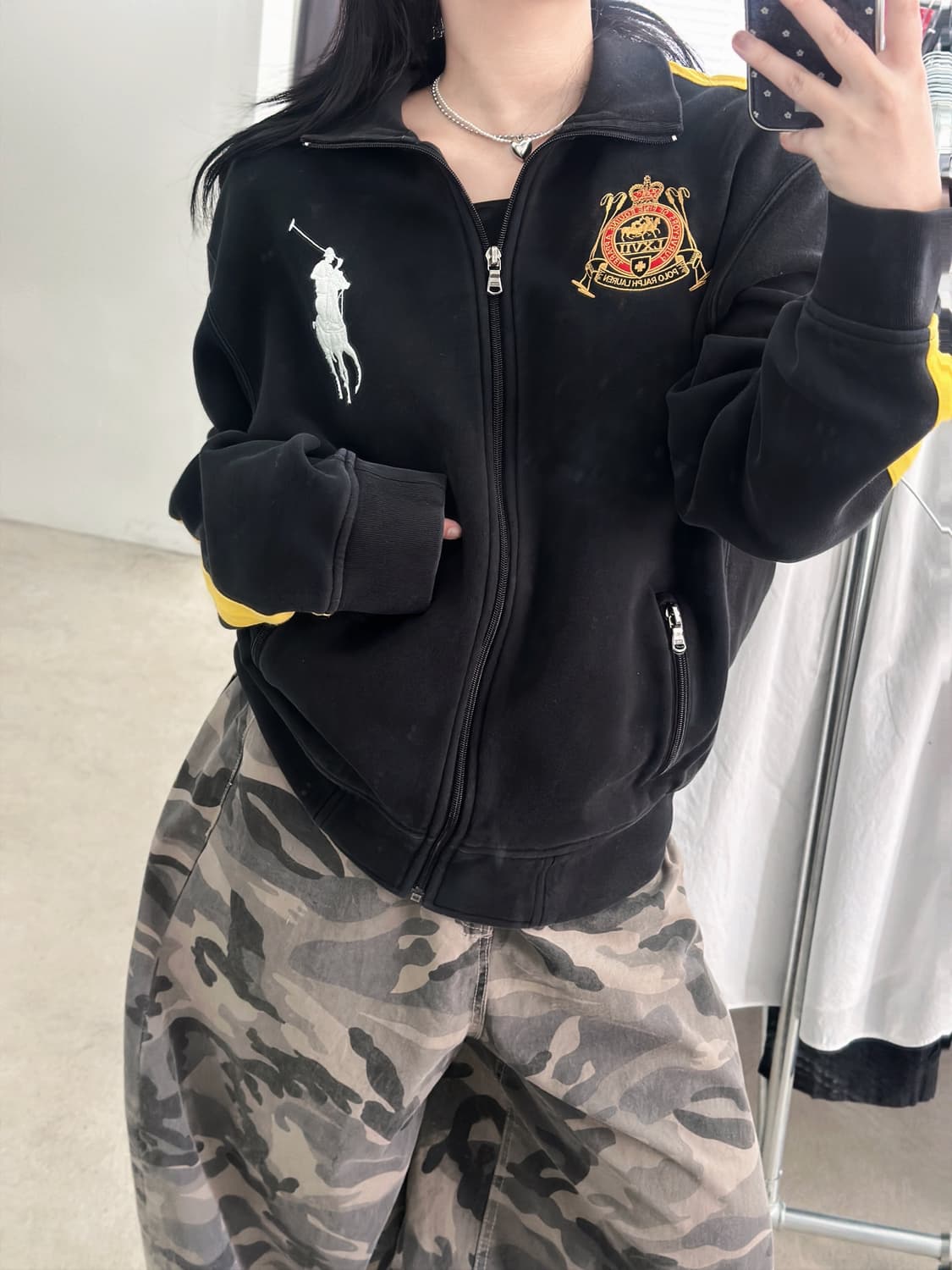 폴로 랄프로렌 빅포니 배색 스웻집업  상품이미지1