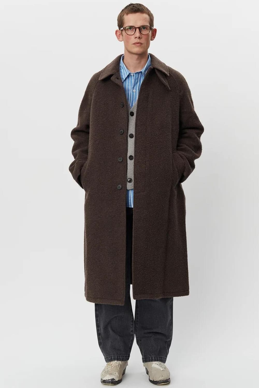 mfpen 코트 brown fuzz 상품이미지4