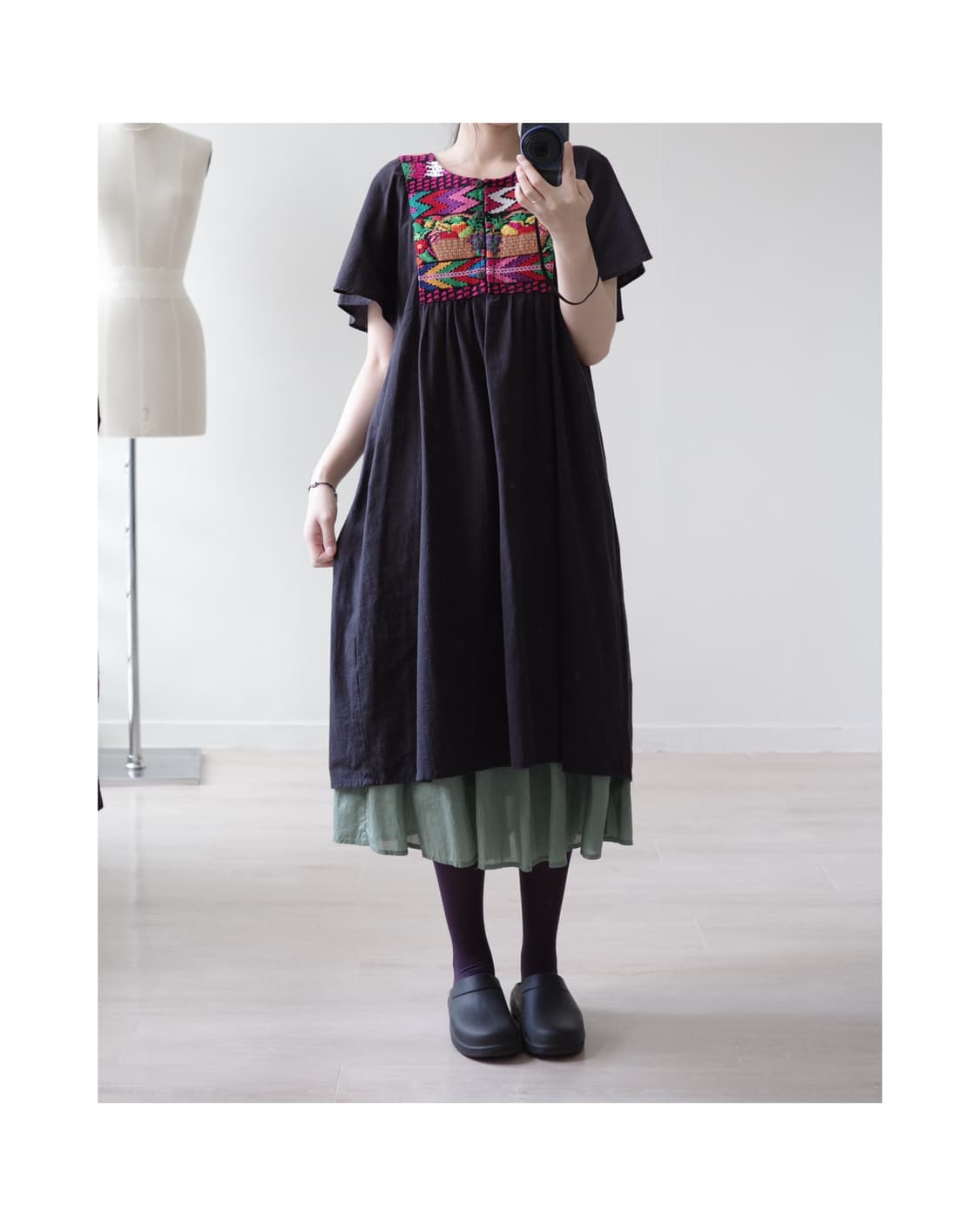  TITICACA ethnic black dress 상품이미지4