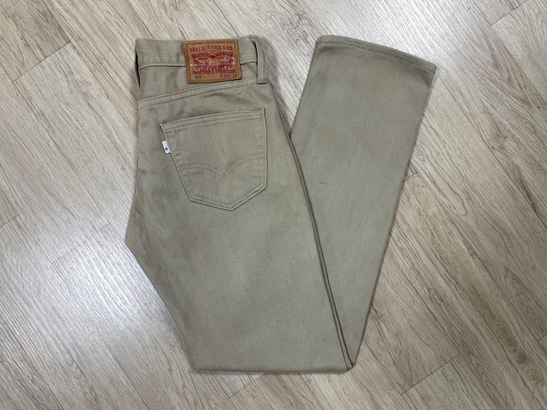 30) 리바이스 매장판 511 슬림핏 기모 베이지 데님팬츠(LVC&폴로) 상품이미지1