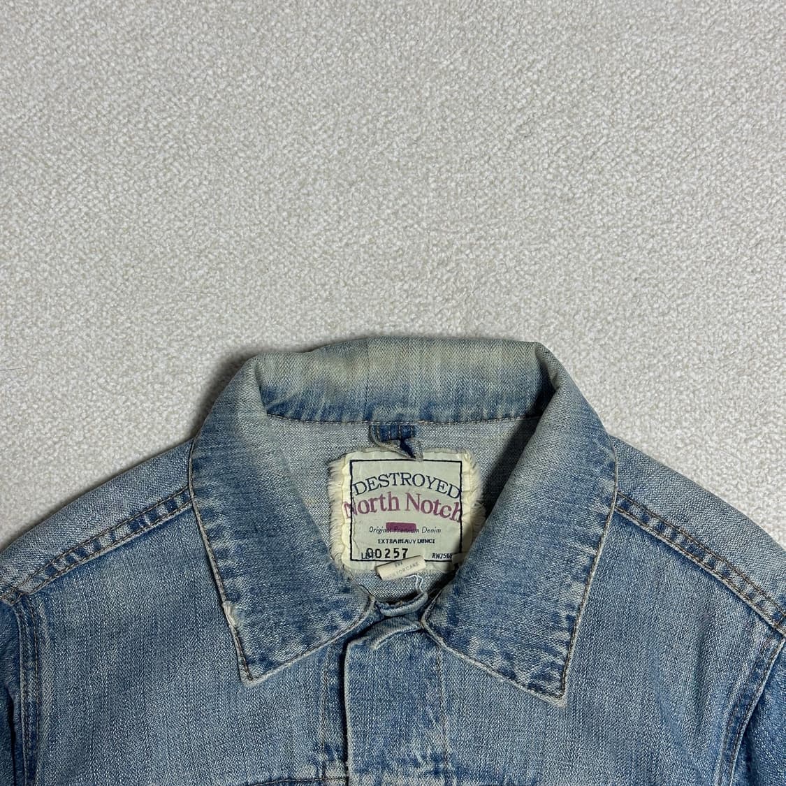 DESTROYED NORTH NOTCH 데님 자켓 상품이미지5