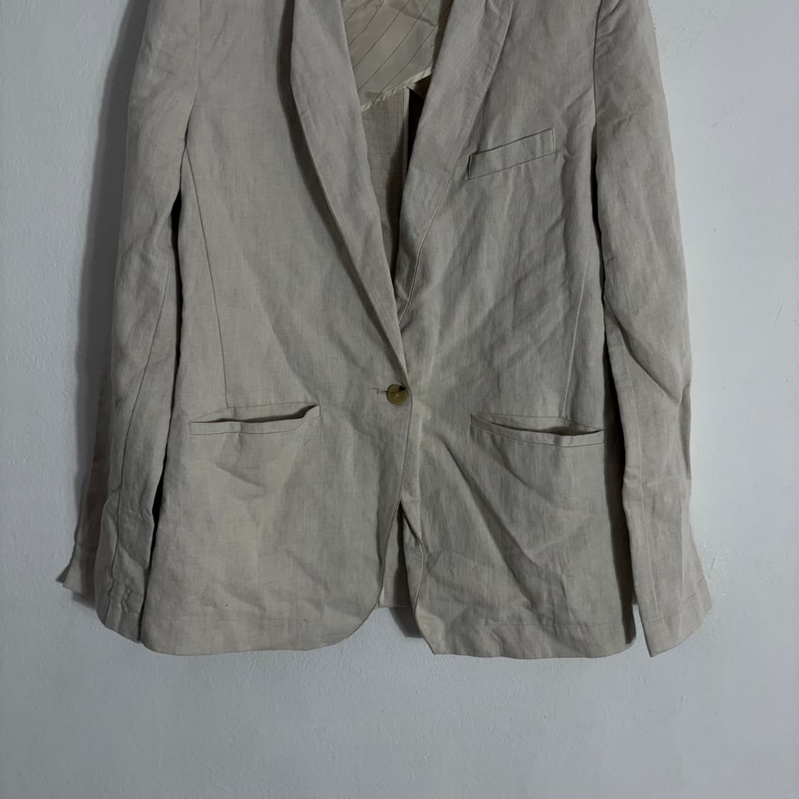 포르테포르테 린넨 베이지 자켓(Free) 상품이미지4