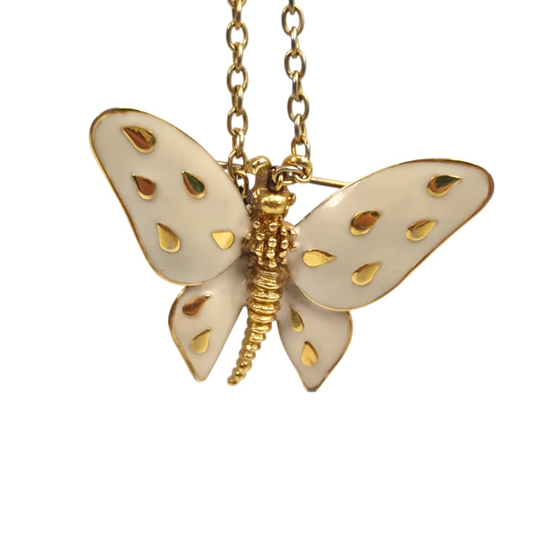 80s 캐나다 도란 나비 요정 브로치 목걸이 상품이미지1