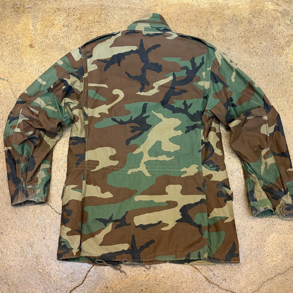 90s USA 미군 밀리터리 우드랜드 카모 M65 필드자켓 야 상품이미지7
