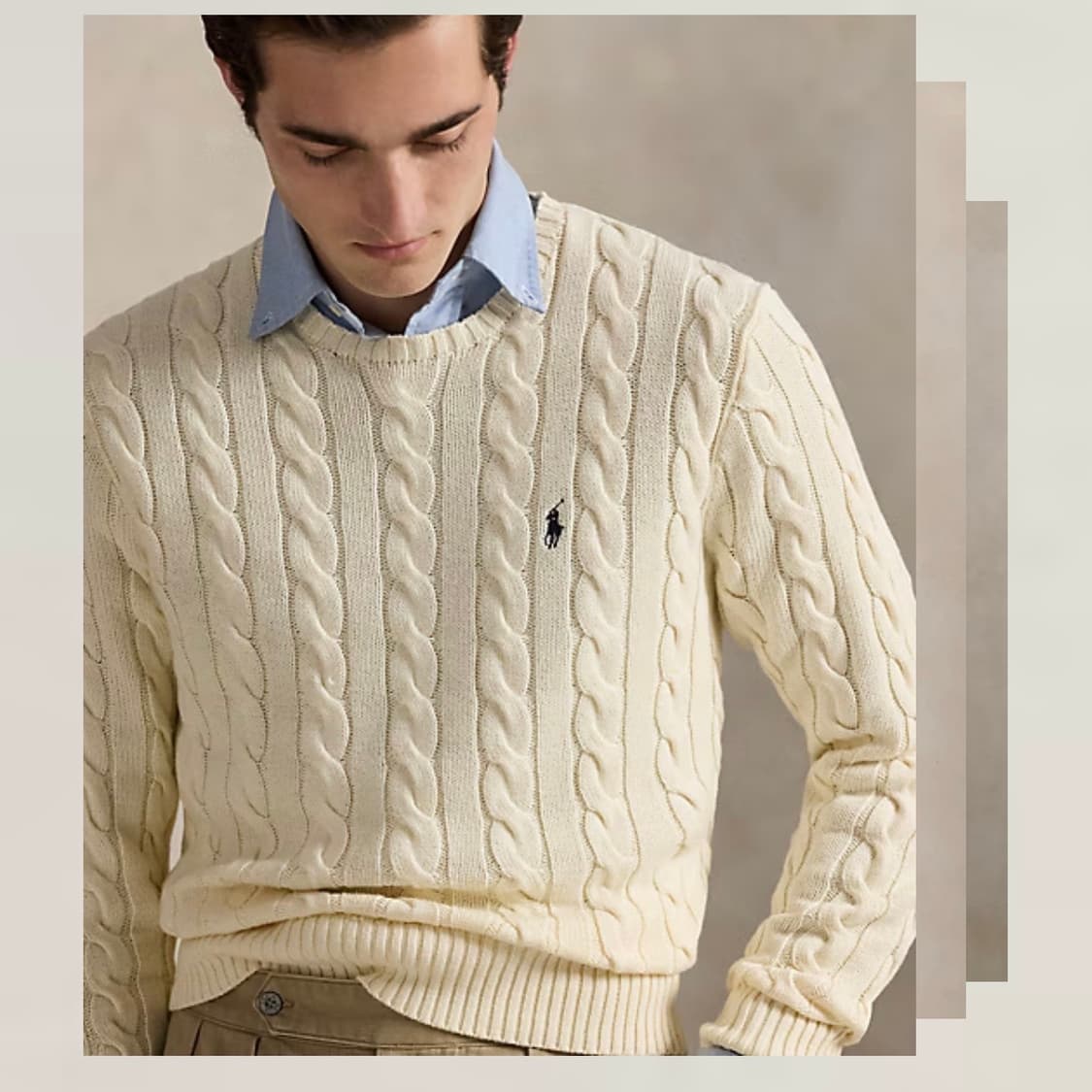 S(100) 폴로 랄프로렌 케이블 니트 코튼 스웨터 상품이미지8