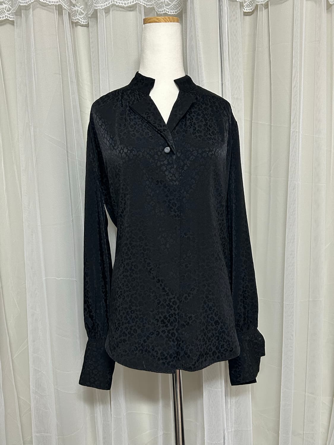 블랙 레오파드 셔츠 블라우스  상품이미지1