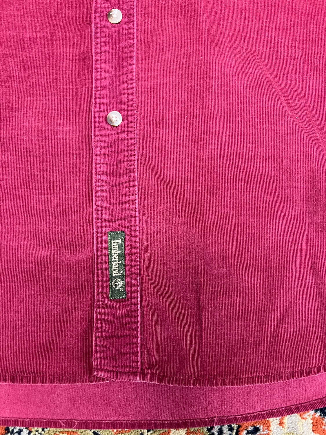 [L] 팀버랜드 빈티지 버건디 코듀로이 셔츠 상품이미지7