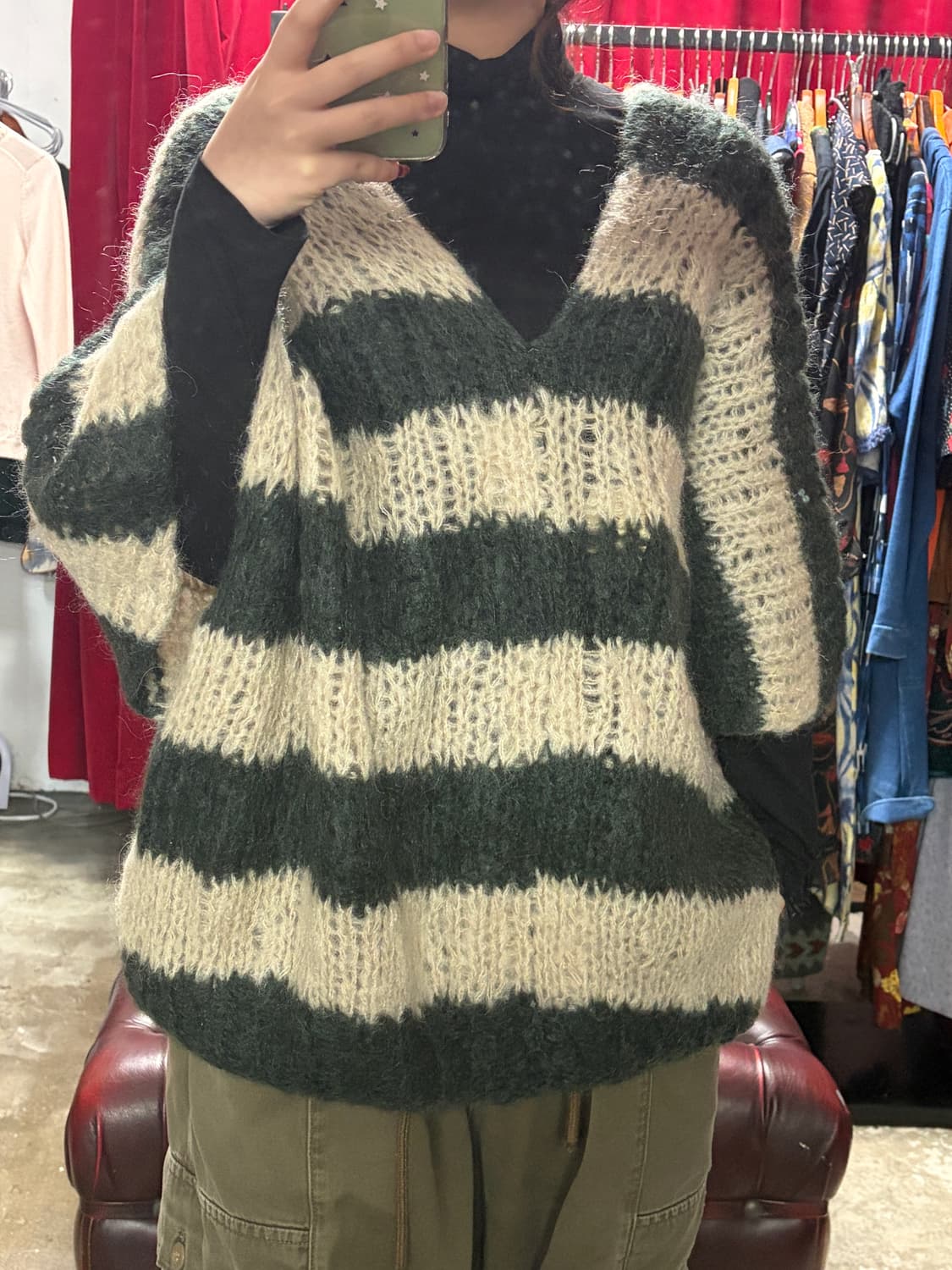 [F] (새상품)네팔 모헤어 케이프 프리사이즈 상품이미지3