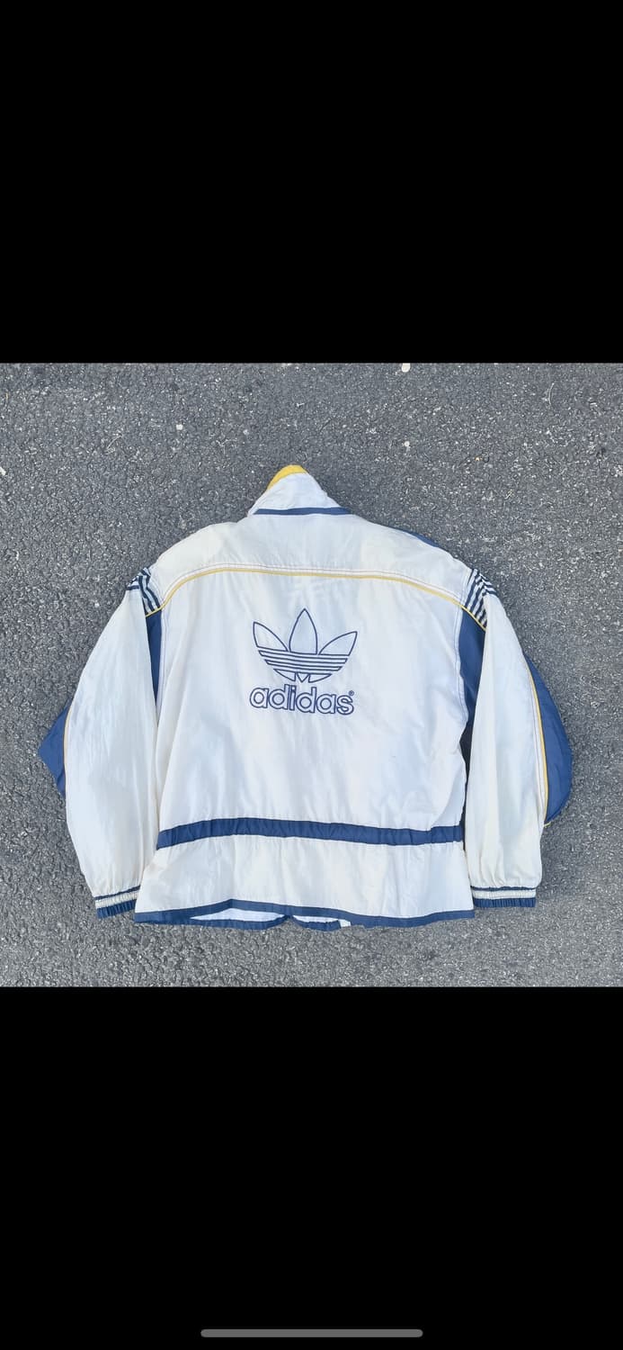 80s 아디다스 대대장 빅로고 자수 트랙자켓 올드스쿨 바람막이 XL 상품이미지7