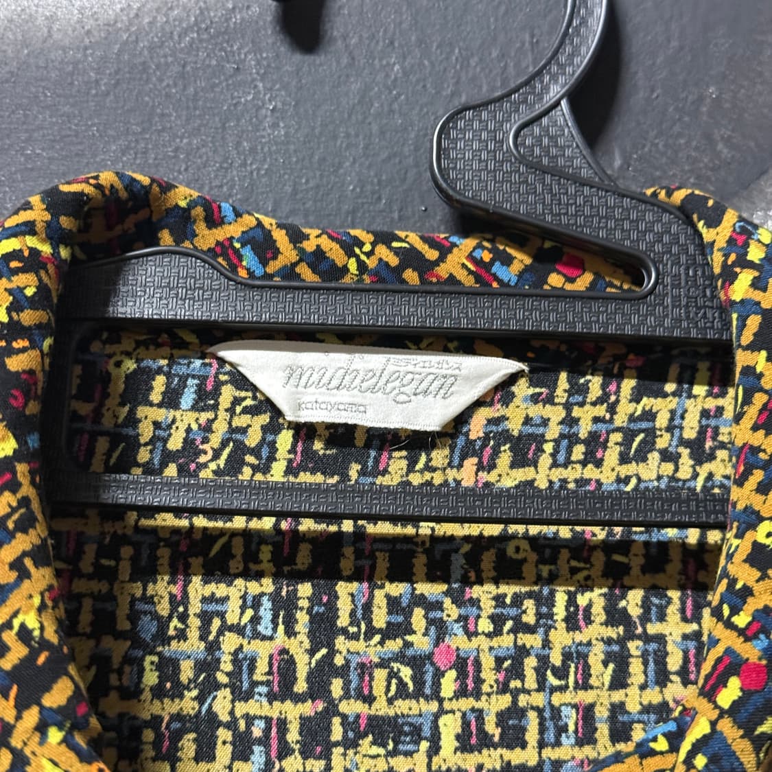 VTG 빈티지 기하학 체크 패턴 긴팔 셔츠 상품이미지5