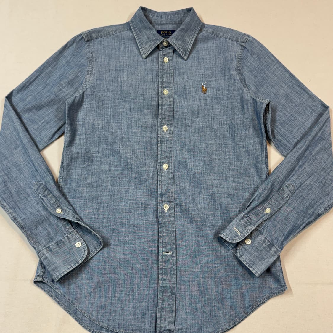 2) 폴로 랄프로렌 우먼 클래식핏 샴브레이 셔츠 상품이미지2