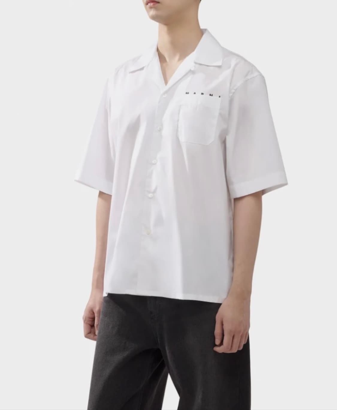 마르니 Hidden Logo Bowling Shirt White 52 상품이미지2