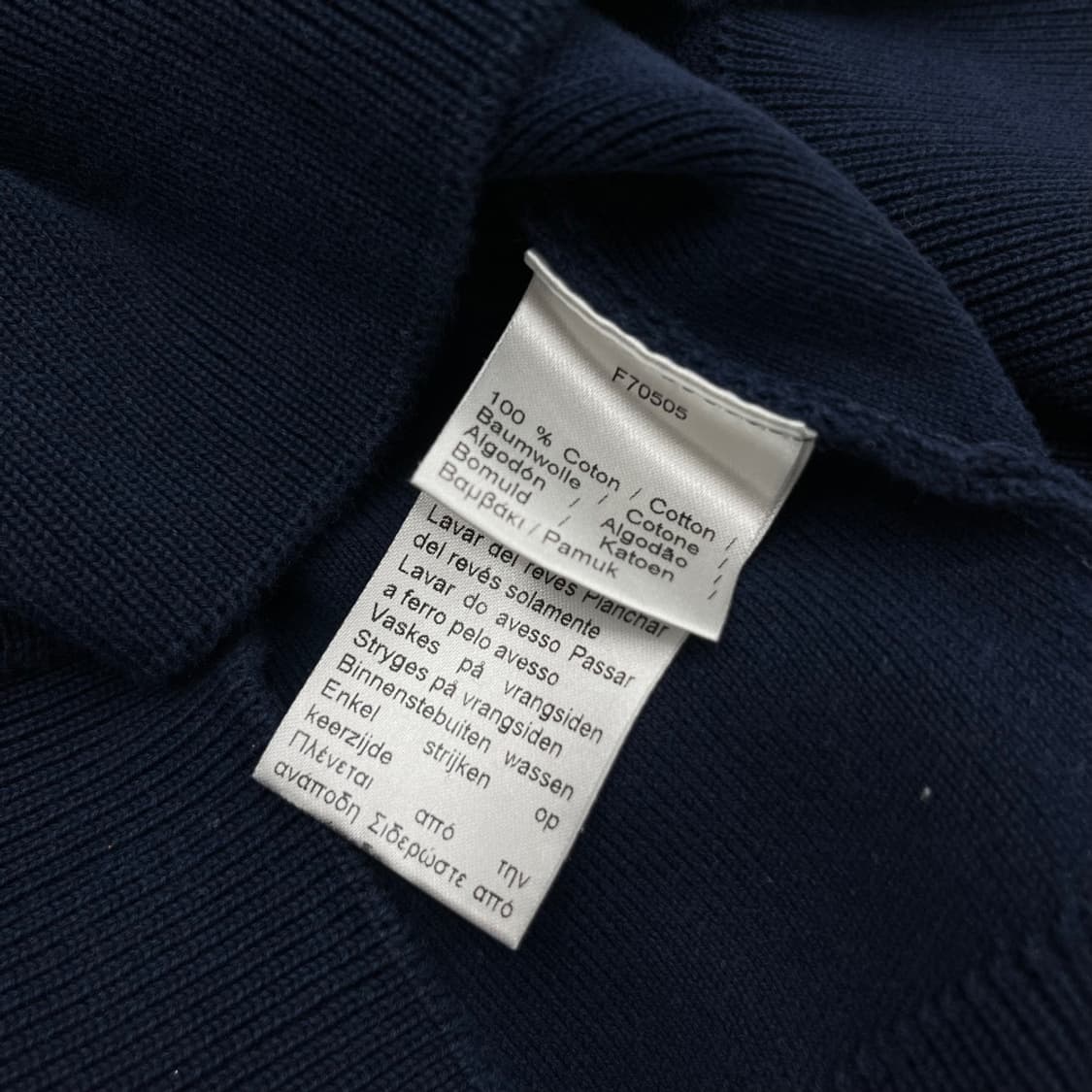 라코스테 로고 네이비 카라 니트 M 상품이미지6