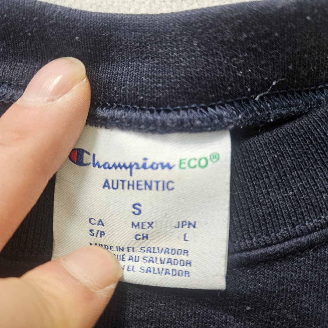 S 챔피온 여성 네이비 맨투맨 0316Y 상품이미지3