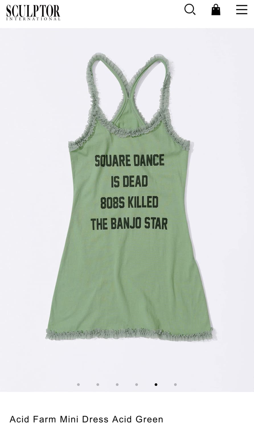 Sculptor Acid Farm Mini Dress Acid Green 상품이미지1