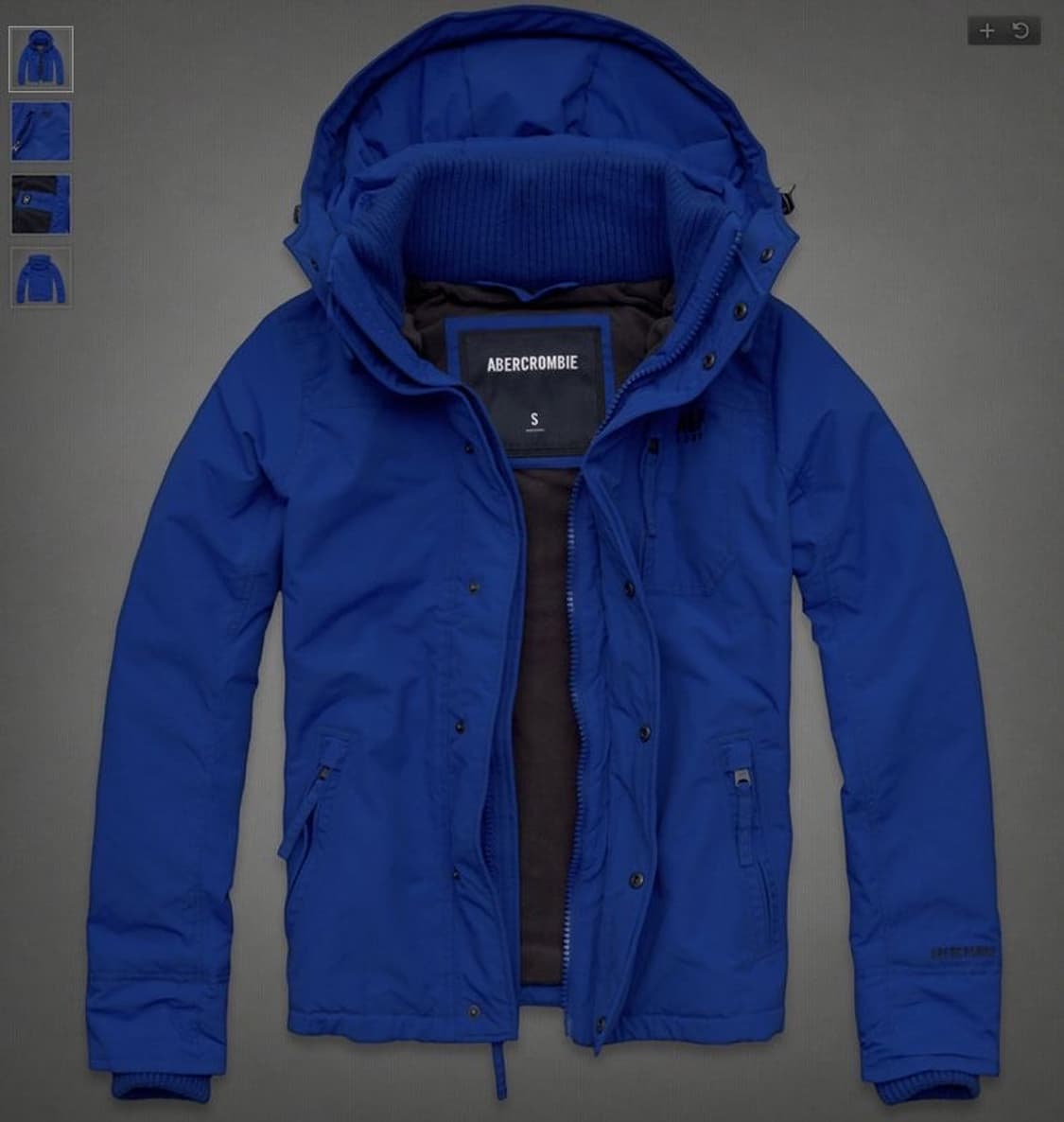 아베크롬비 A&F 후드 바람막이 점퍼 자켓 패딩 S 블루 파랑색 y2k 상품이미지1