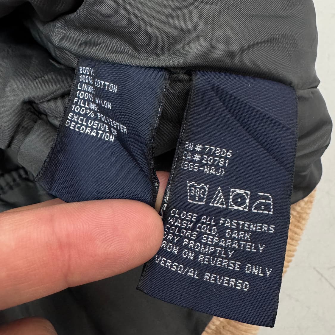 타미힐피거 코듀로이 푸퍼 패딩 베이지 상품이미지6