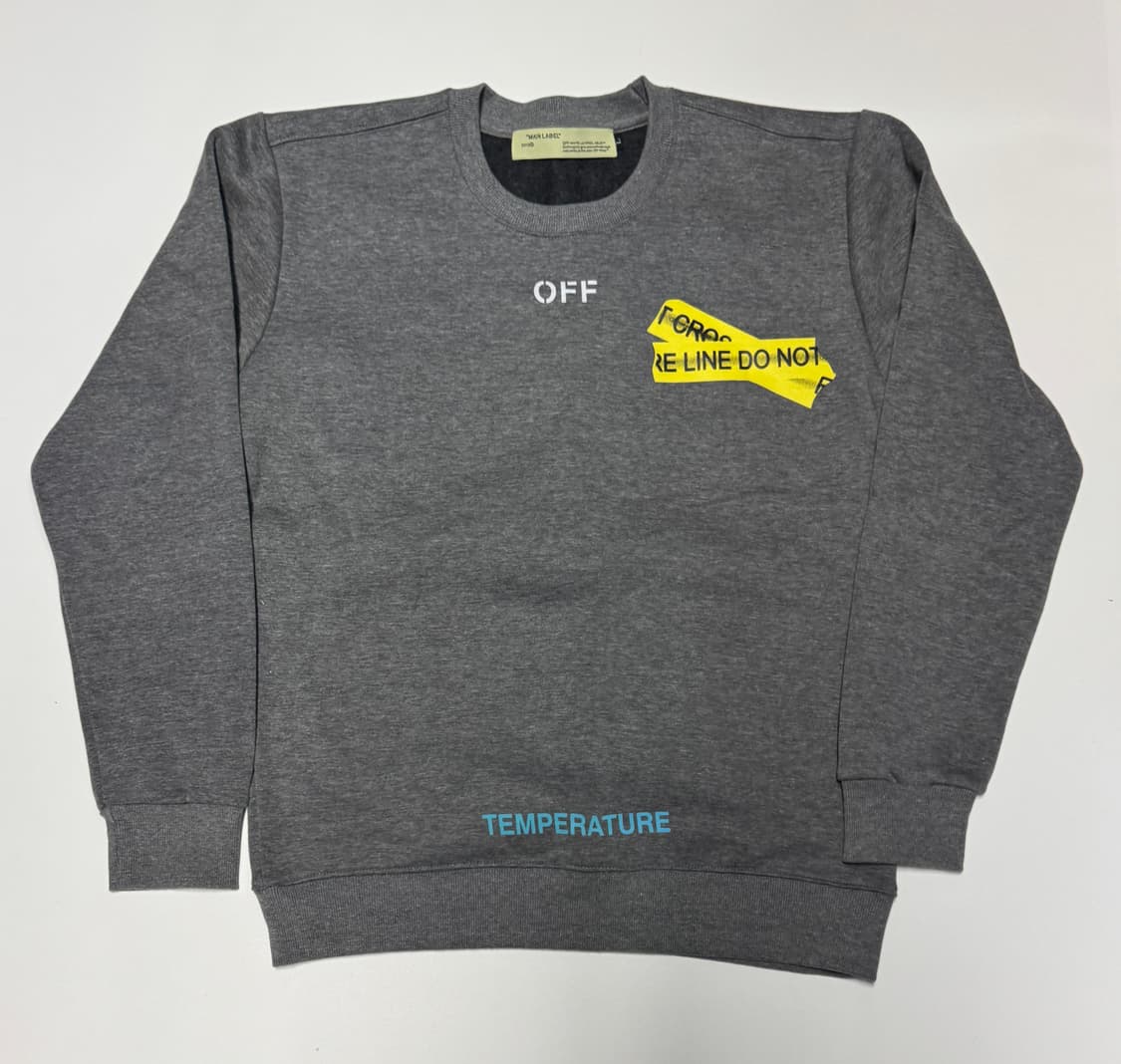 오프화이트 커스텀 리메이크 파이어테이프 맨투맨 L 상품이미지2