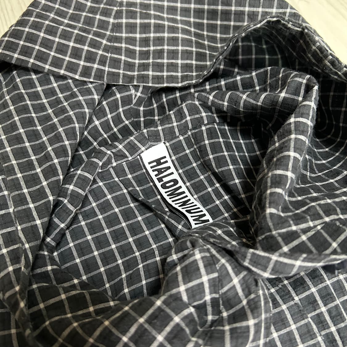 [OS] 할로미늄 체크 후드셔츠(김한주 착용) 상품이미지7