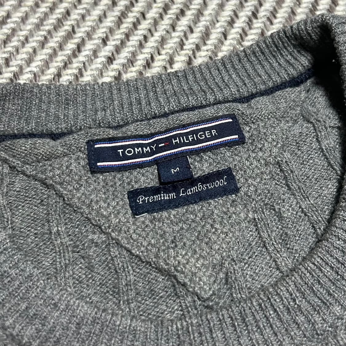 [M] Tommy 타미힐피거 램스울 케이블 라운드 니트 상품이미지5