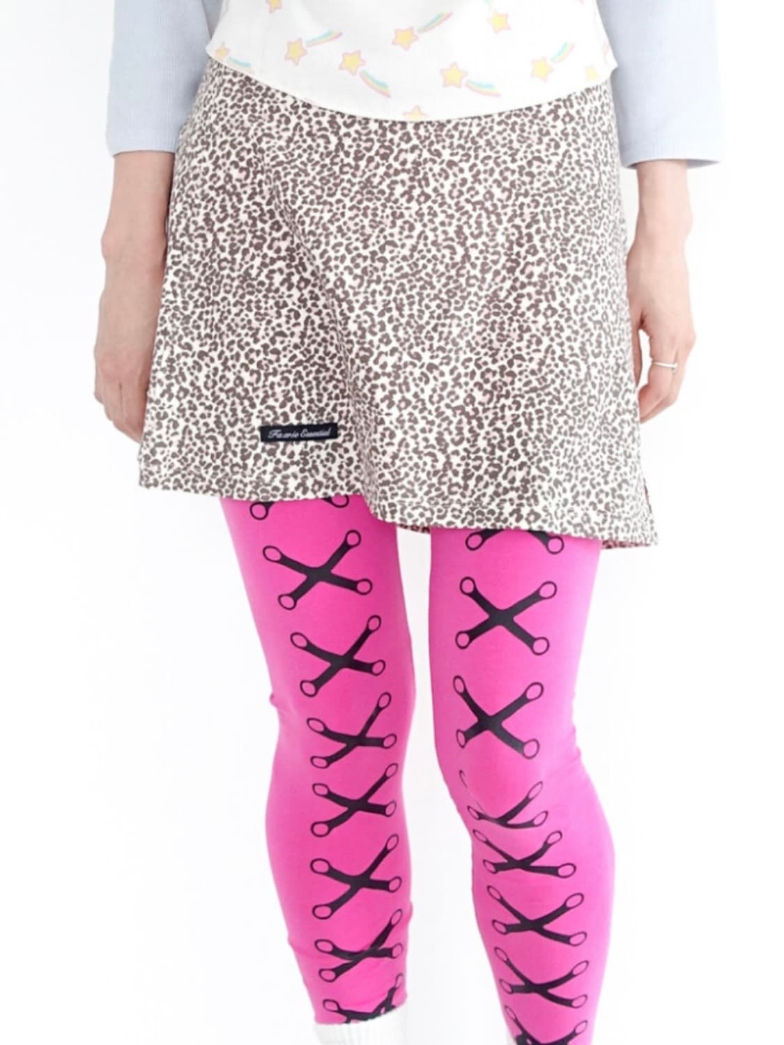 샵페어리 leopard mini slit skirt (cream) 상품이미지1