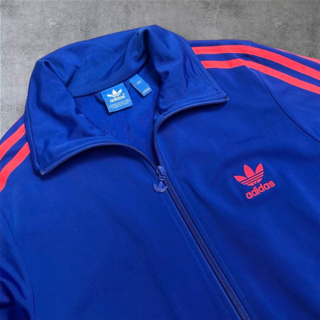 아디다스 Adidas 블루 파이어버드 백로고 트랙탑 져지 100 상품이미지2