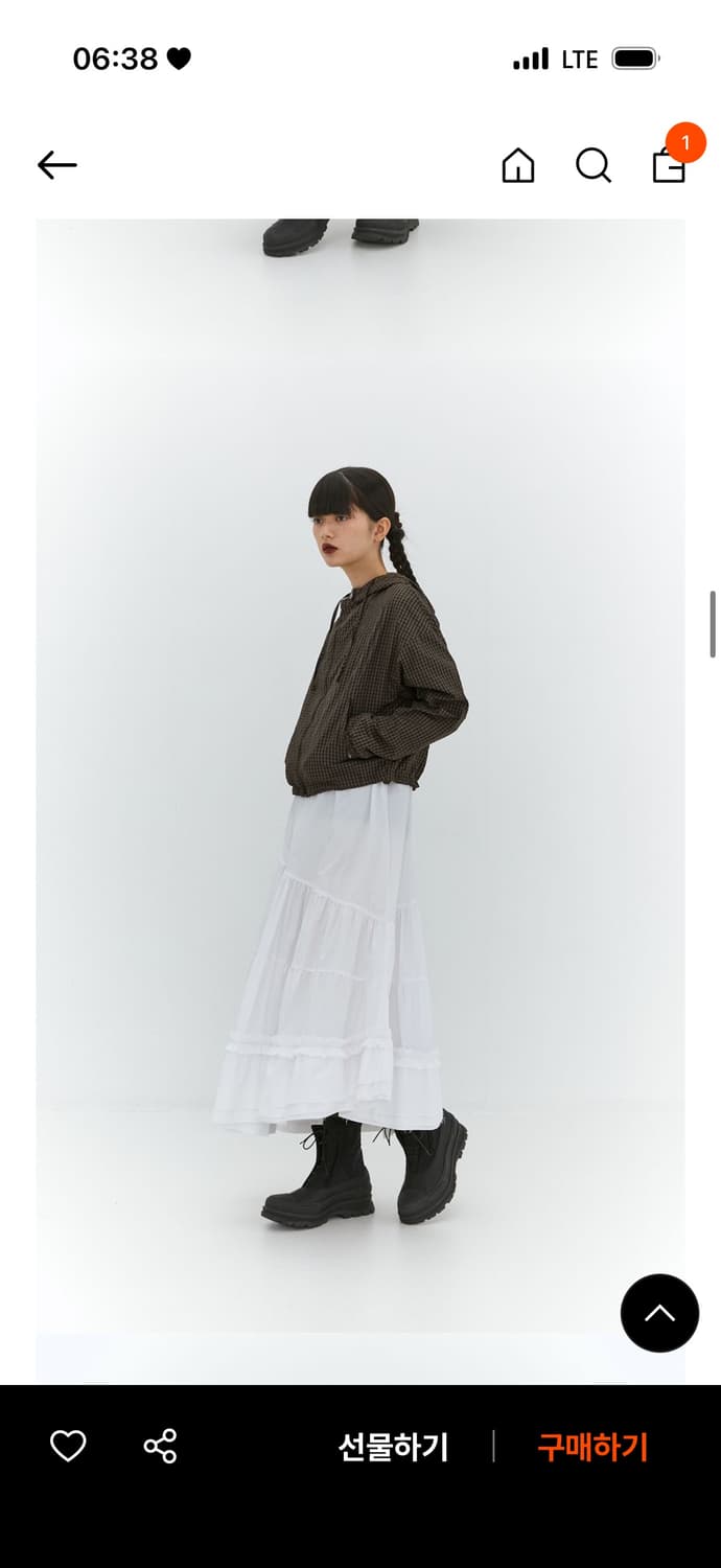 버뮬라 glossy hoodie anorak (khaki brown) 상품이미지1