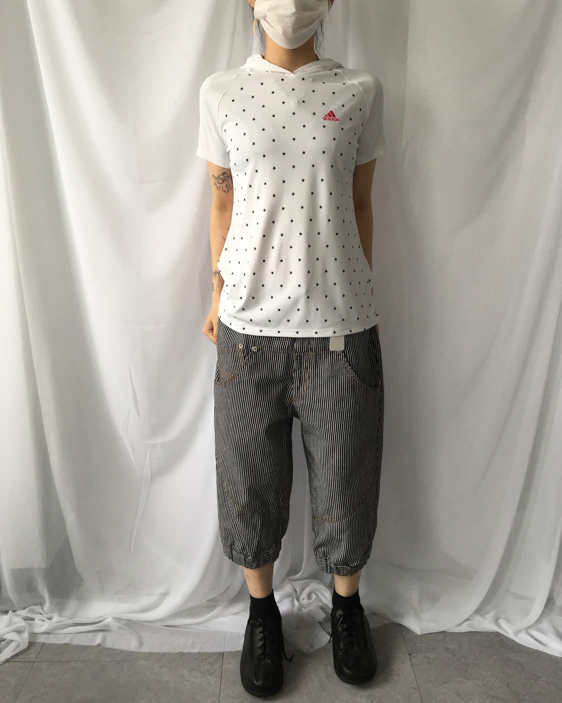 Adidas dot pattern hood t shirt 상품이미지5