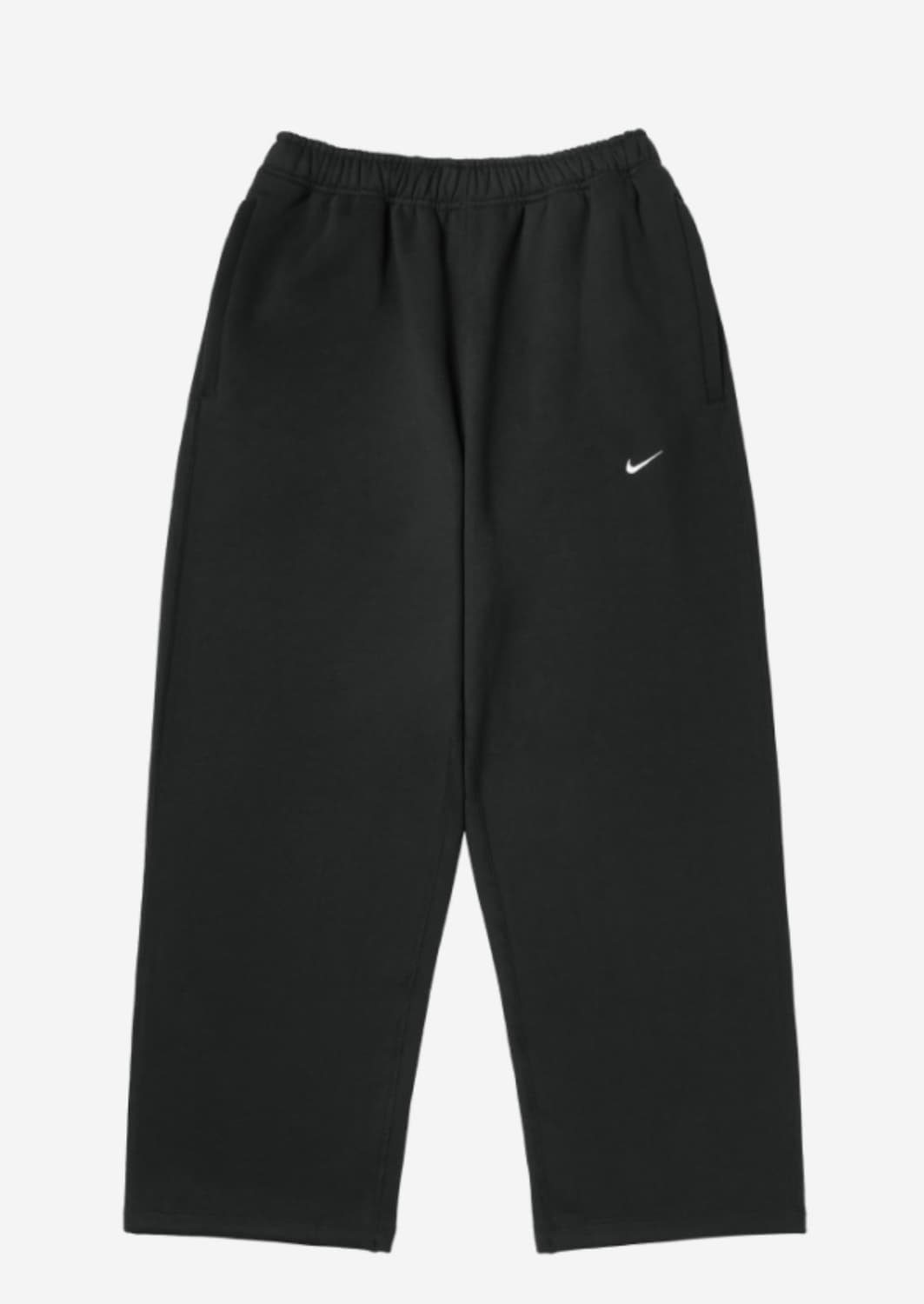 나이키 NSW 스우시 오픈 헴 플리스 팬츠 블랙 - 아시아 상품이미지1