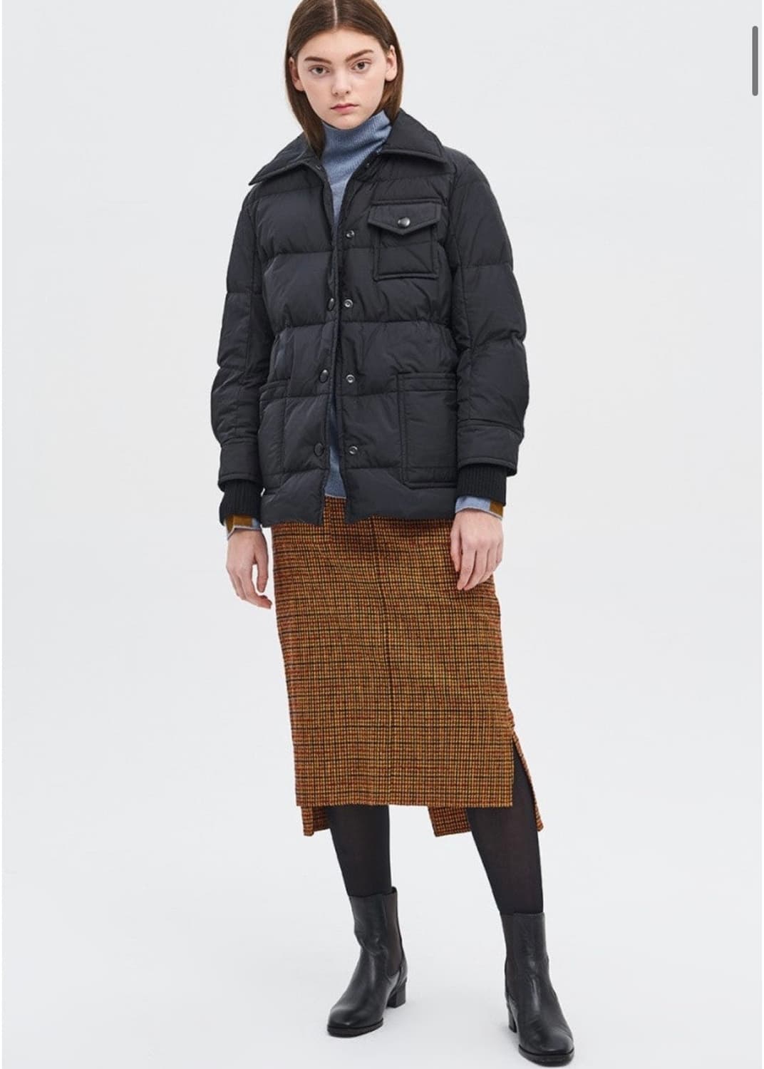 TIME 타임 체크 스커트 상품이미지1