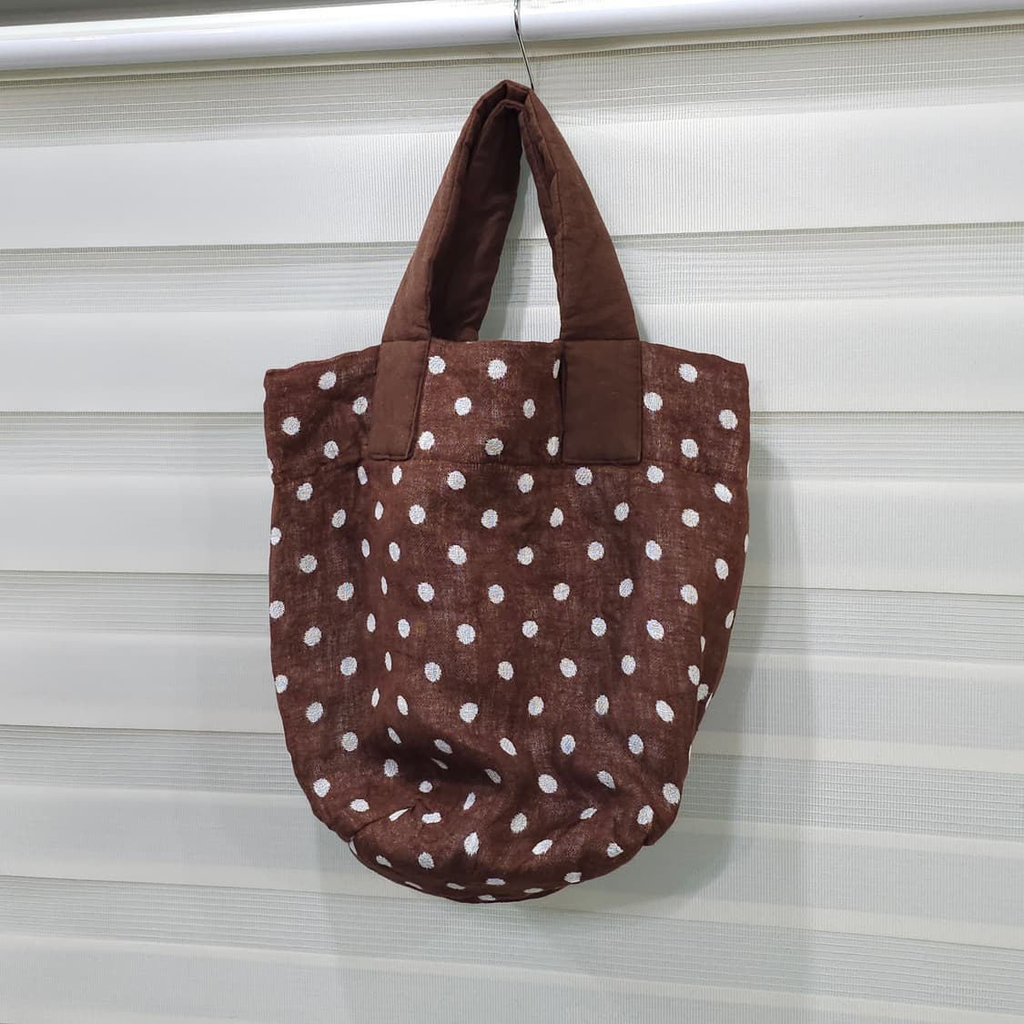 일본 ALDIN 도트무늬 린넨 토트백 상품이미지1