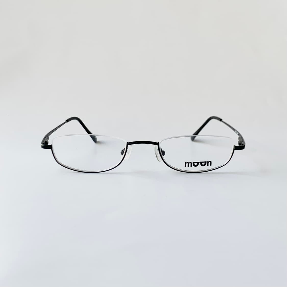 752 데드스탁 블랙 오벌 역반무테 언더림 빈티지안경 상품이미지1