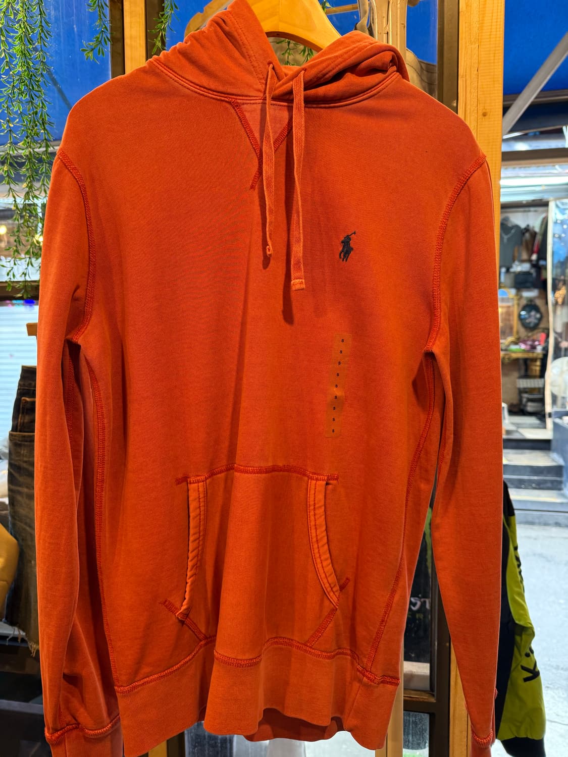 폴로 랄프로렌 네이비포니 레드 피그먼트 후드티 상품이미지1