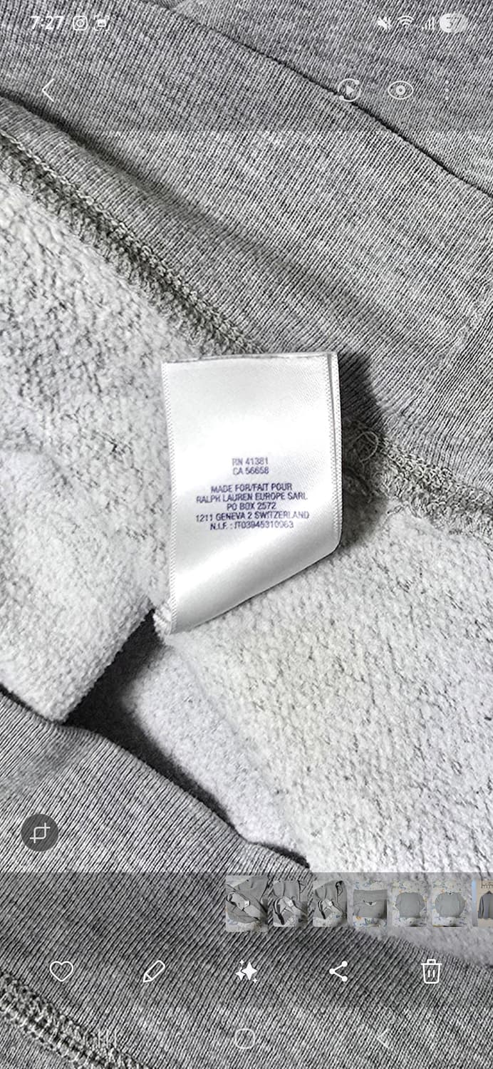 폴로 랄프로렌 그레이 맨투맨 XL 상품이미지4