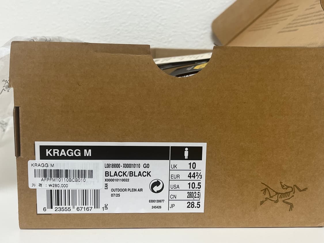 [285] 아크테릭스 크래그 슬립온 블랙 10사이즈  상품이미지3