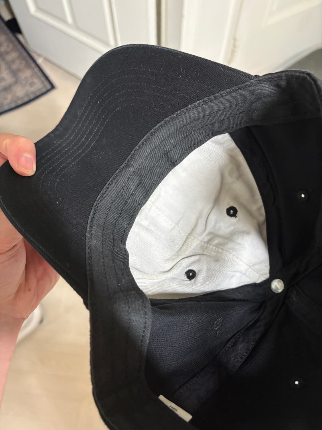 슈프림 웜업 6 패널 블랙 상품이미지3