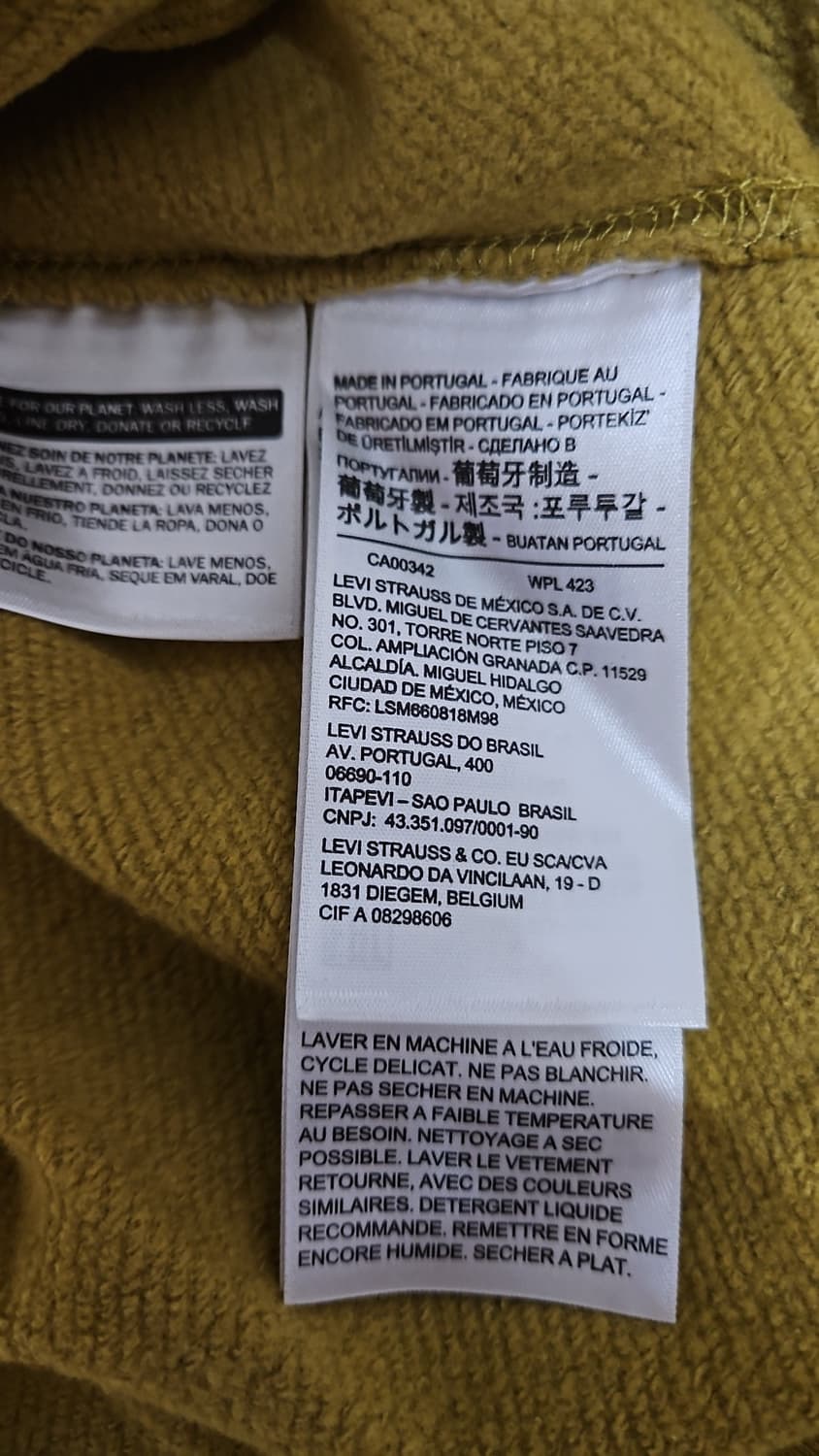 리바이스 LVC 1940's 베이 메도우 스웨트셔츠 에크루 올리브 M 상품이미지7