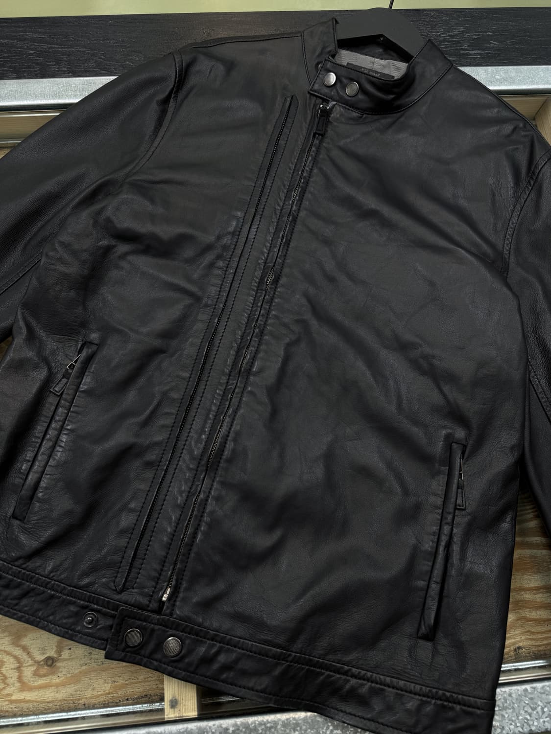 호미니 에메리토 더블 레더 집 자켓 상품이미지4